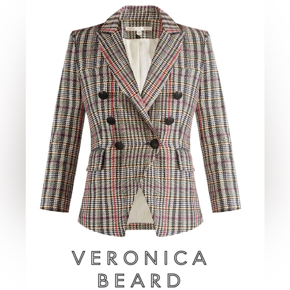 Veronica Beard Empire Dickey Plaid Jacket